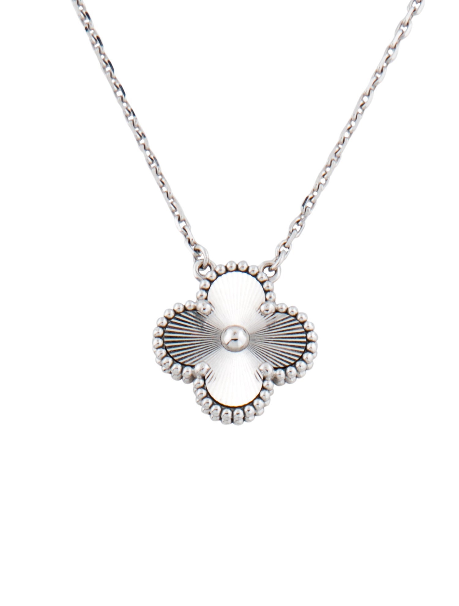 Van Cleef & Arpels Vintage Alhambra Guilloché Necklace