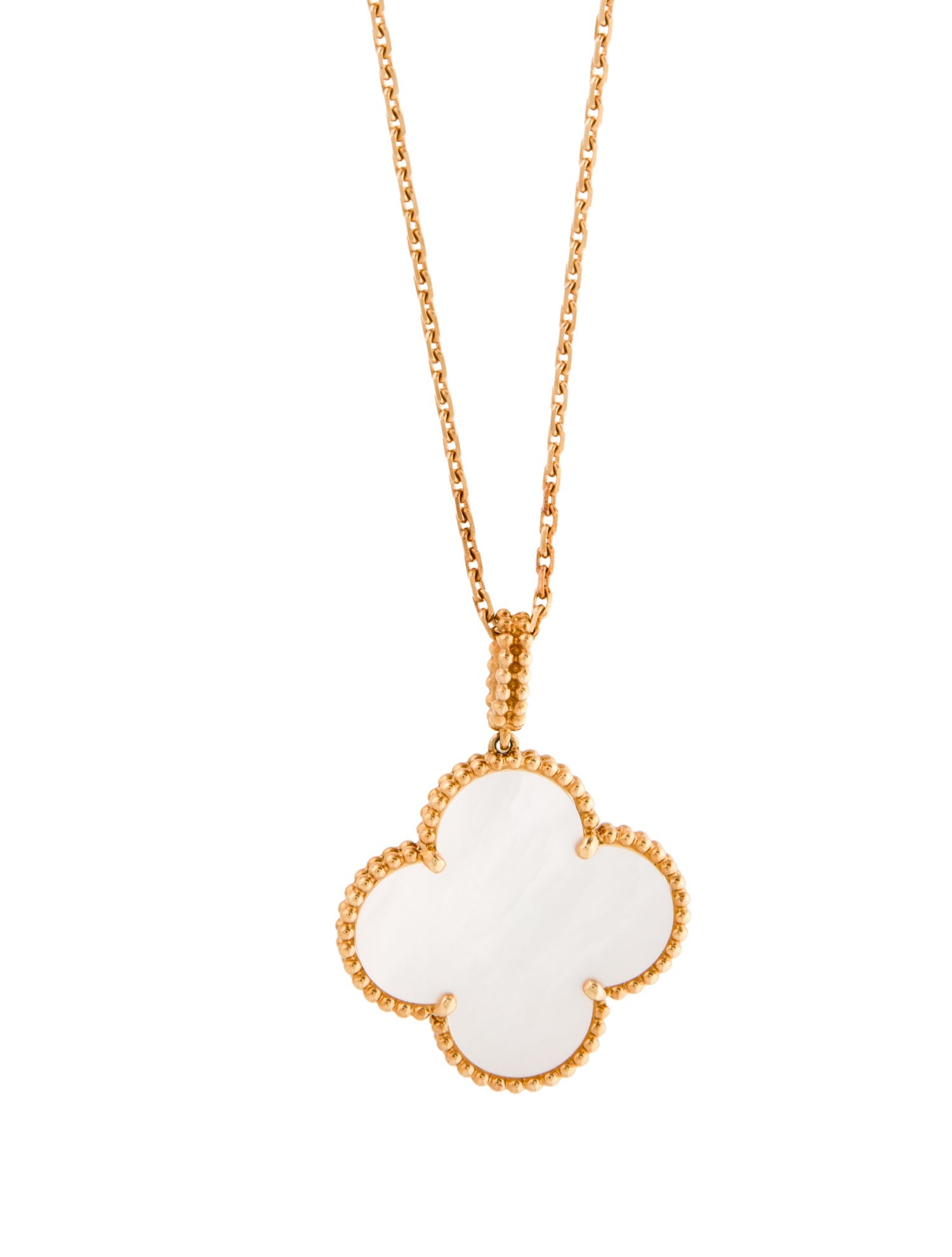 Van Cleef & Arpels Mother of Pearl Magic Alhambra Long Necklace, 1 Motif