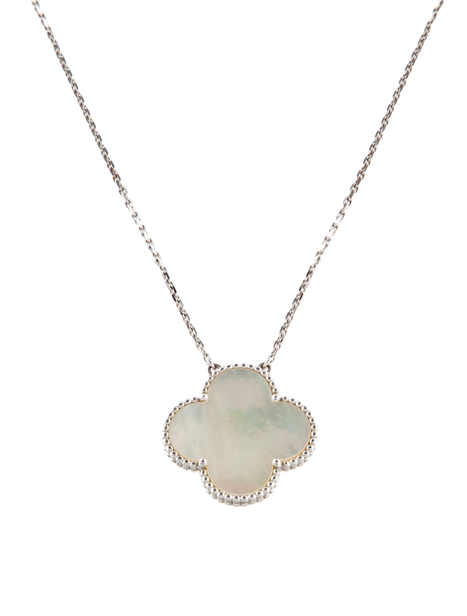 Van Cleef & Arpels Mother of Pearl Magic Alhambra Pendant Necklace