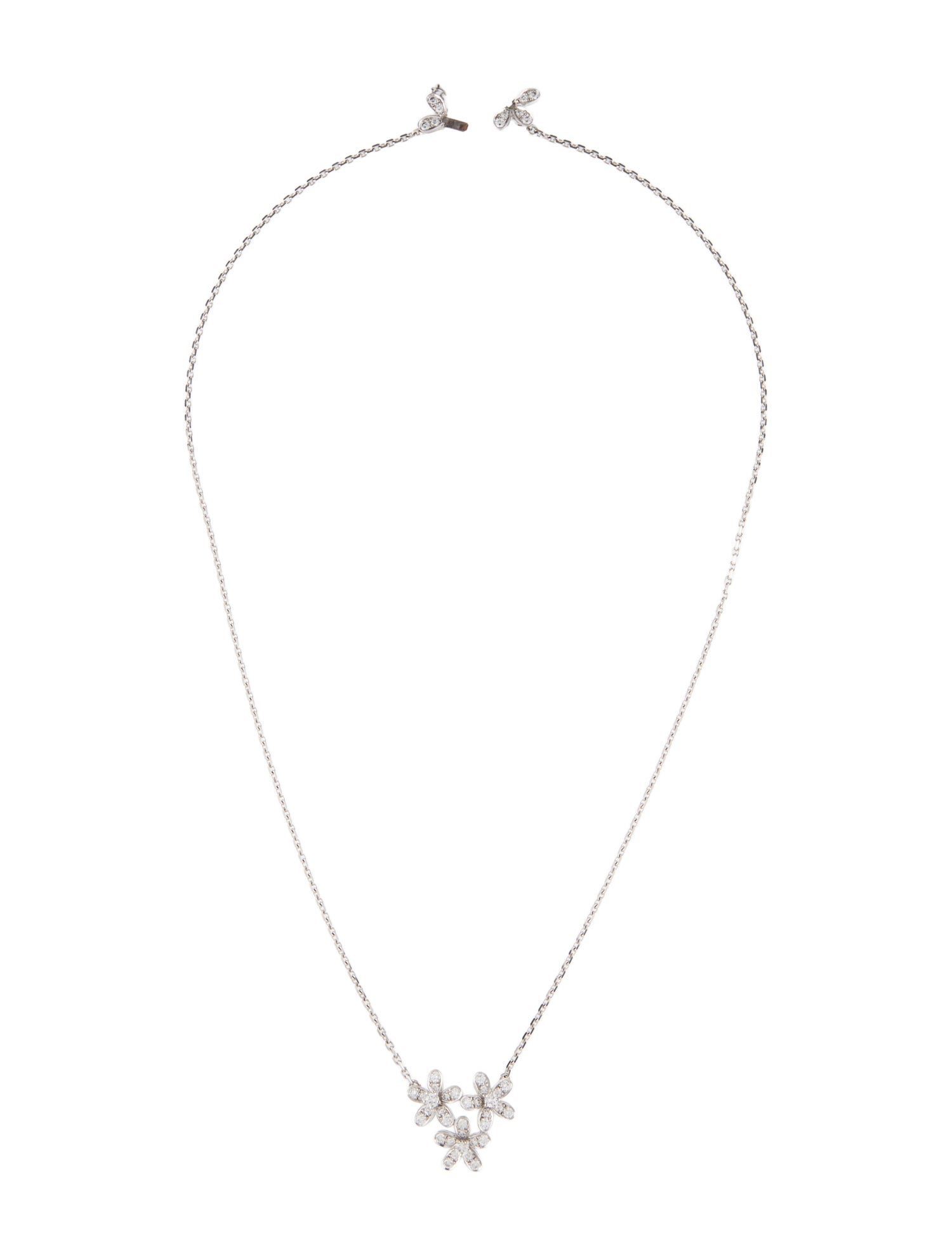 Van Cleef & Arpels Socrate 3 Flower Pendant Necklace