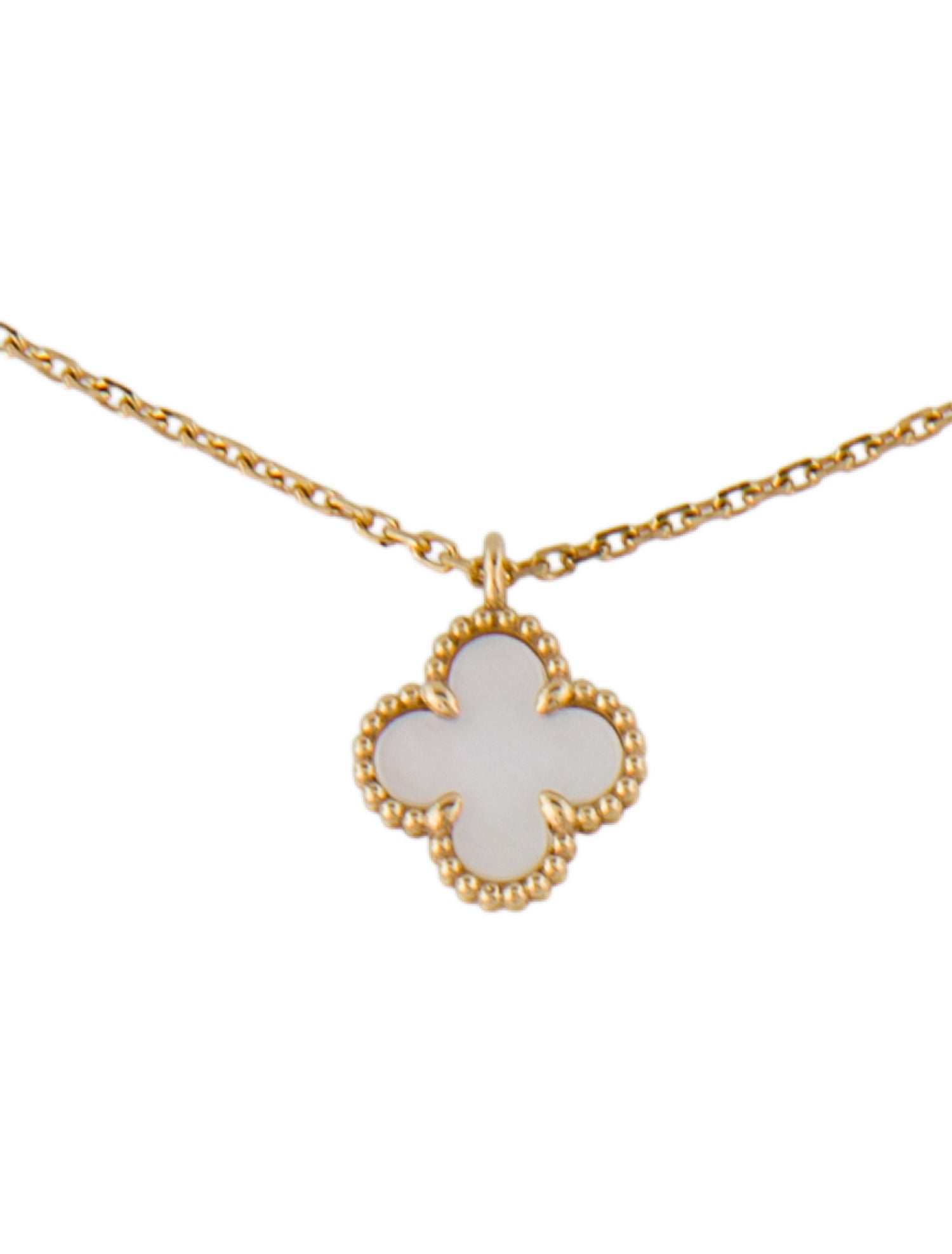 Van Cleef & Arpels Mother of Pearl Sweet Alhambra Pendant Necklace