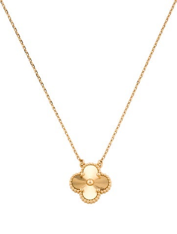 Pre-owned Van Cleef & Arpels Vintage Alhambra Pendant Necklace, 16.5" In Multi