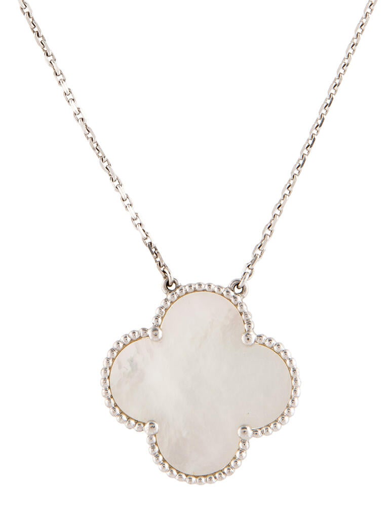 Van Cleef & Arpels Mother of Pearl Magic Alhambra Pendant Necklace
