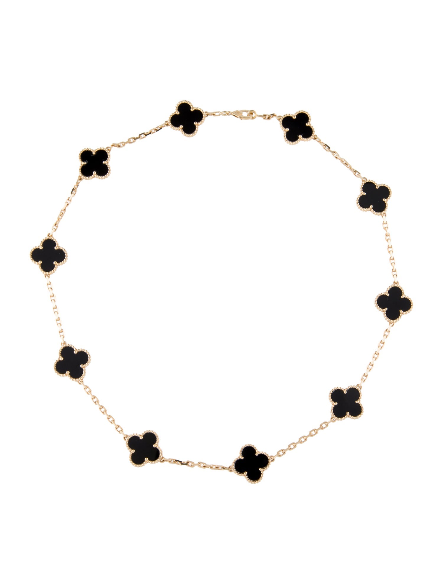 Van Cleef & Arpels Vintage Alhambra 10 Motif Necklace