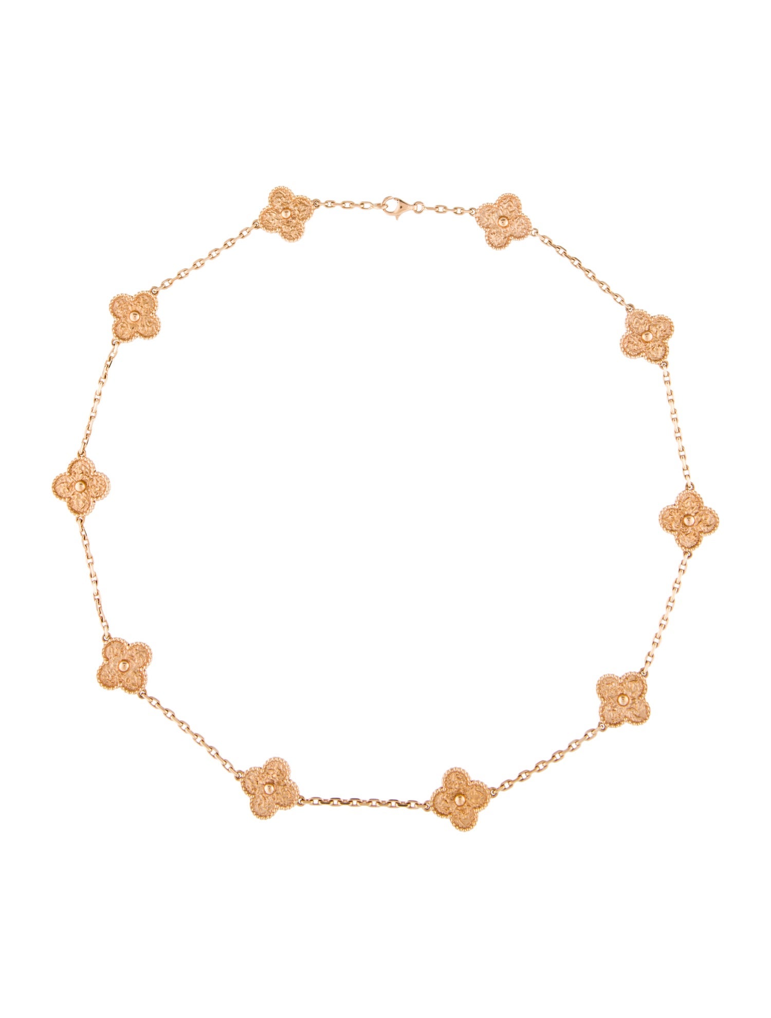 Van Cleef & Arpels Vintage Alhambra Necklace, 10 Motifs