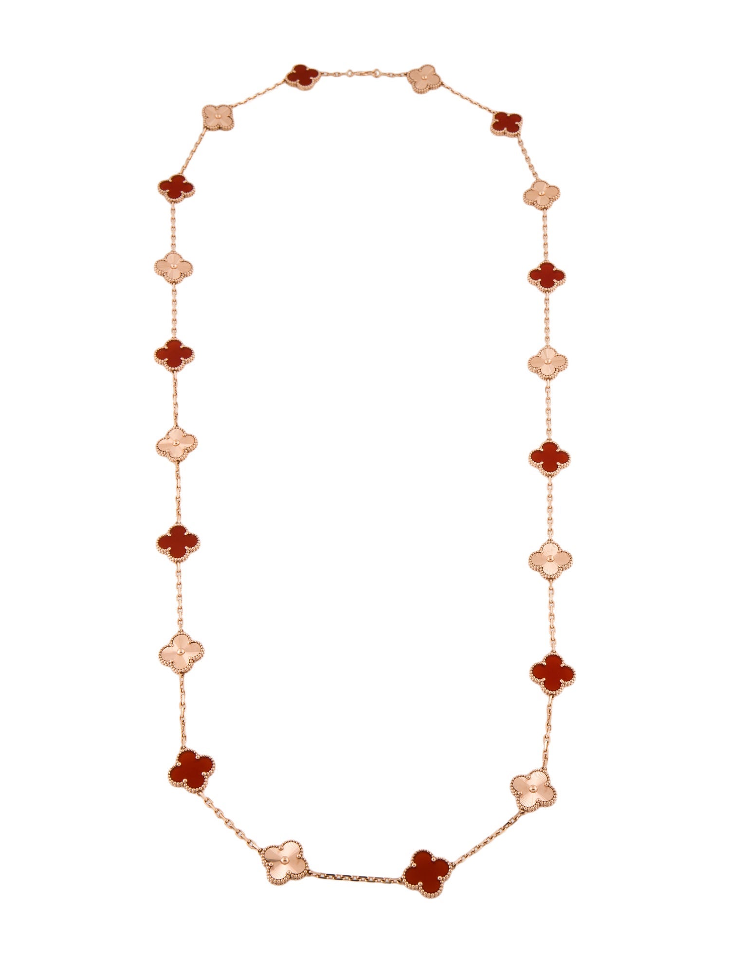 Van Cleef & Arpels Vintage Alhambra 20 Motif Long Necklace