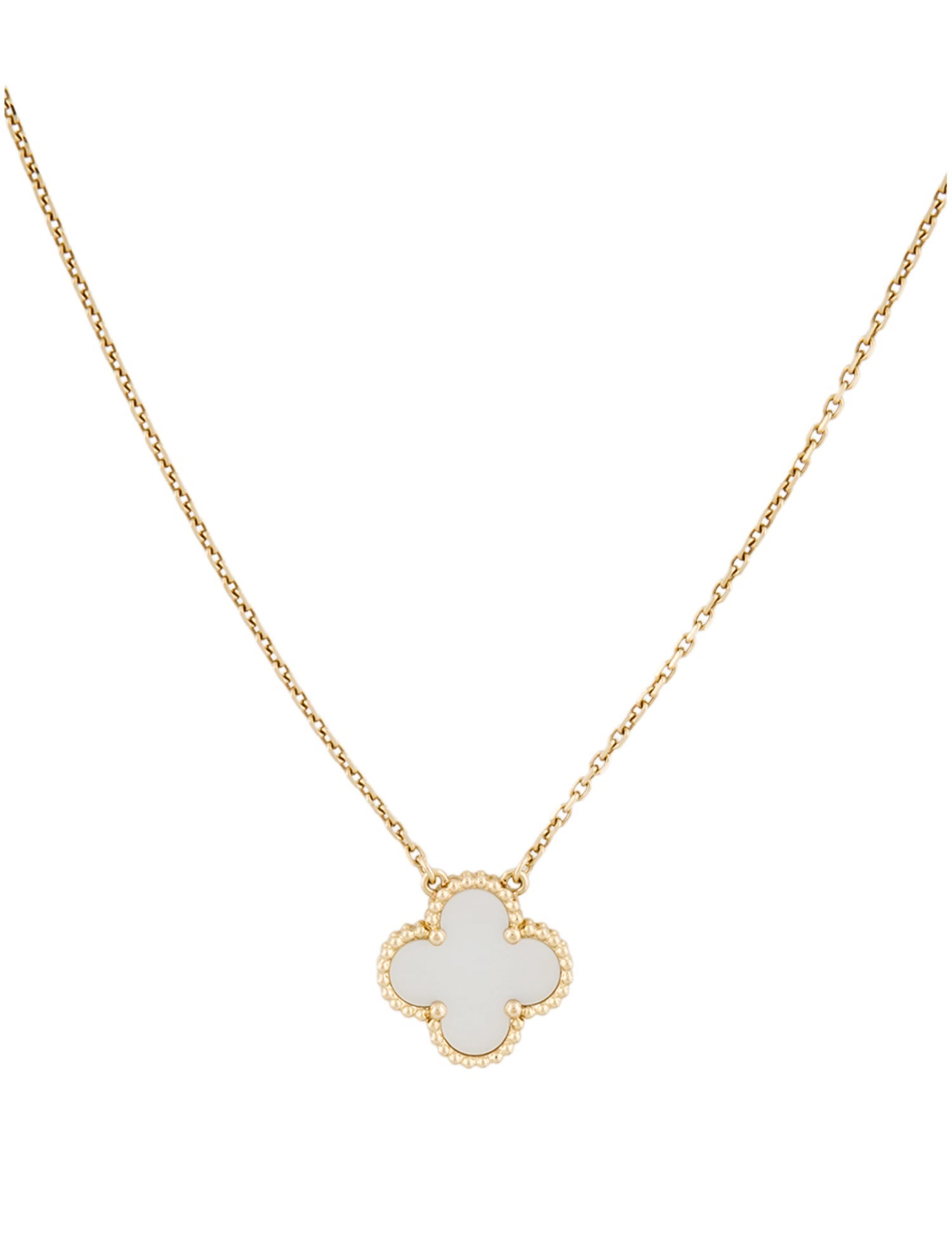 Van Cleef & Arpels Mother of Pearl Vintage Alhambra Necklace