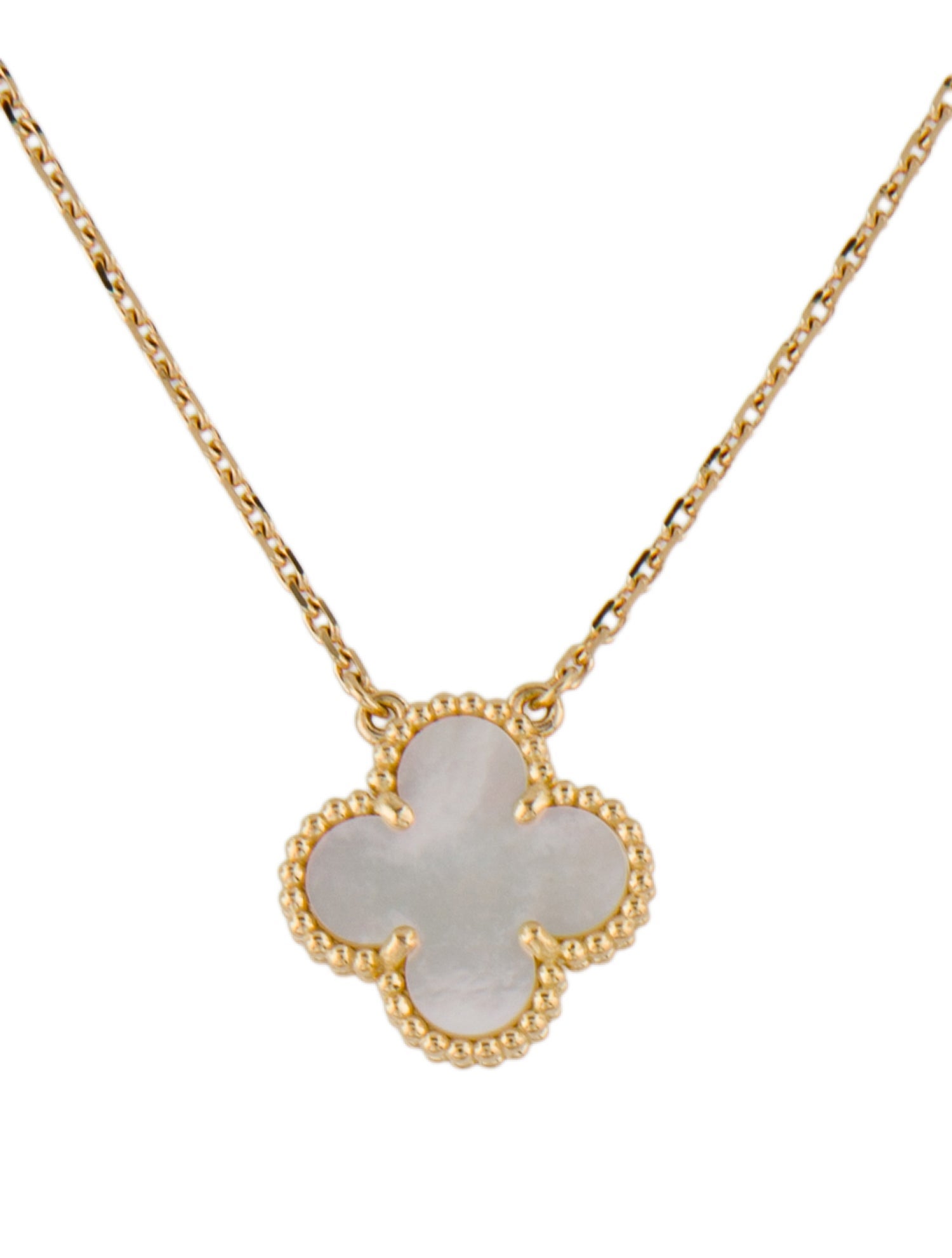 Van Cleef & Arpels Mother of Pearl Vintage Alhambra Necklace