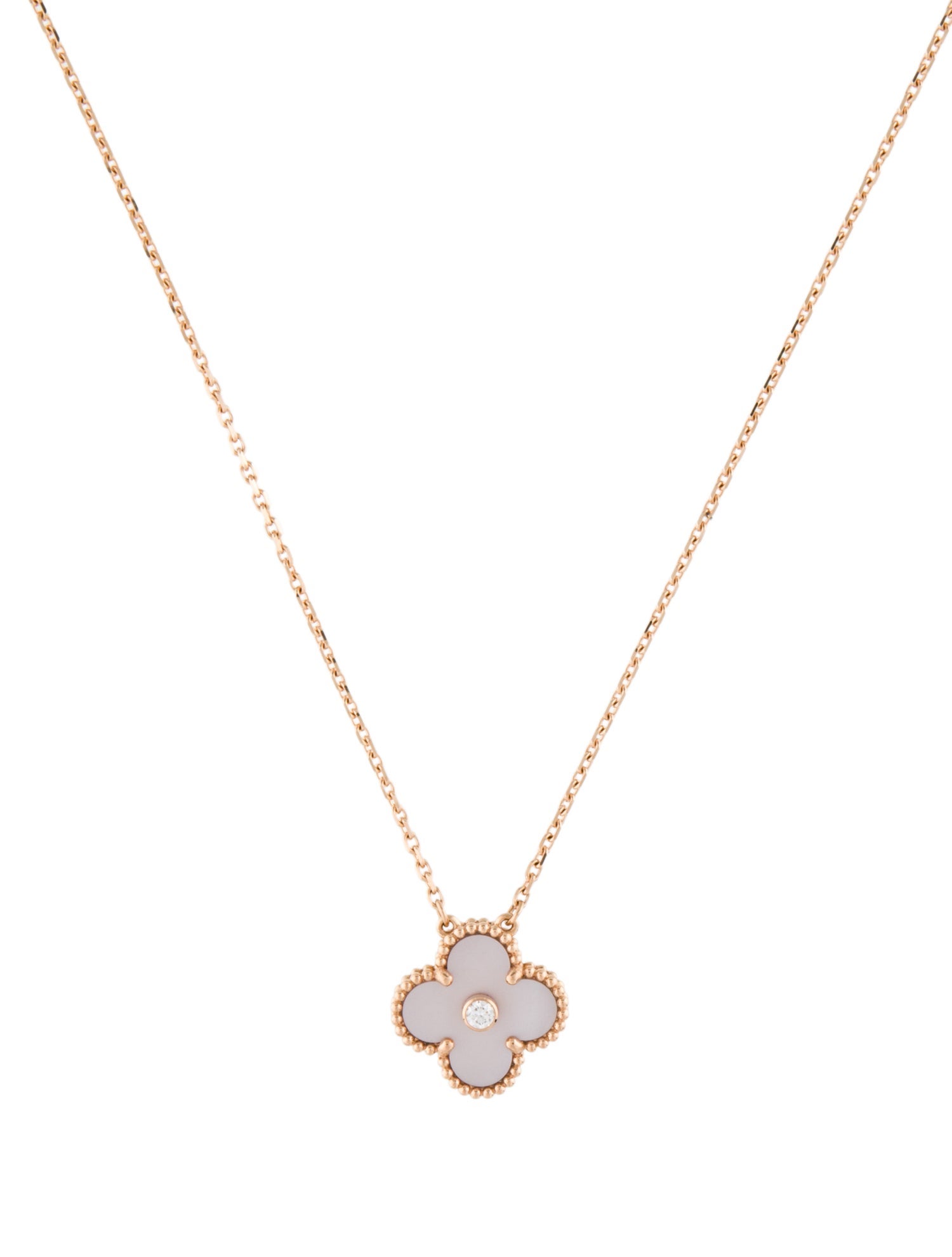 Van Cleef & Arpels 2025 Limited Edition Mother of Pearl Vintage Alhambra Pendant Necklace