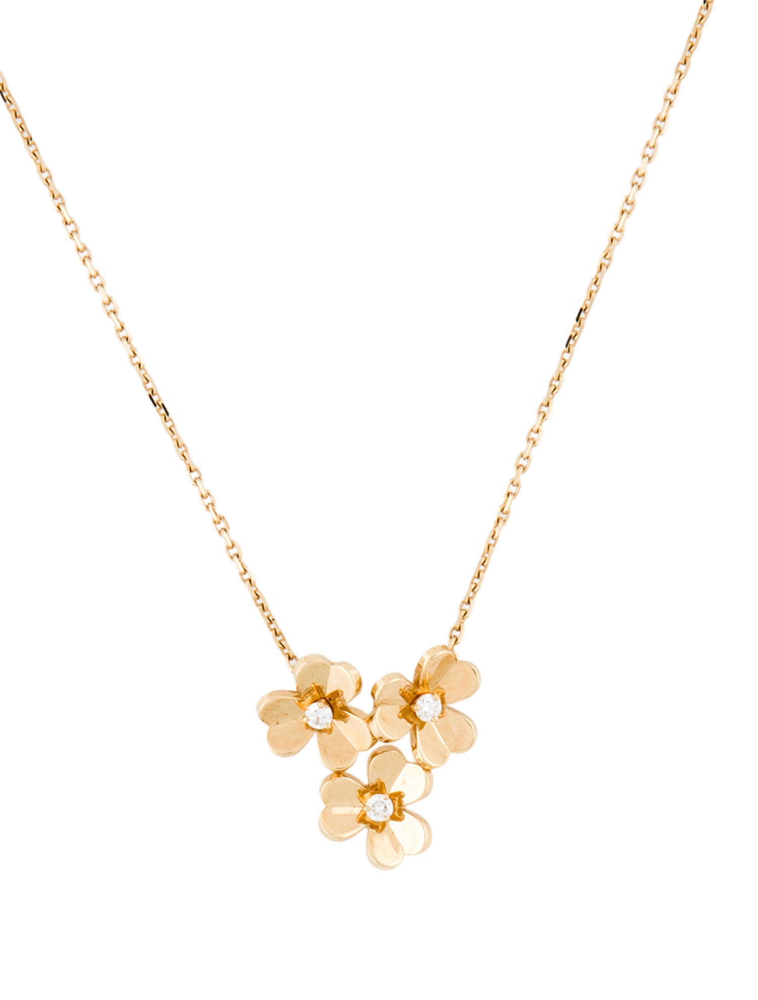 Van Cleef & Arpels Frivole Pendant, 3 Flowers, Mini Model
