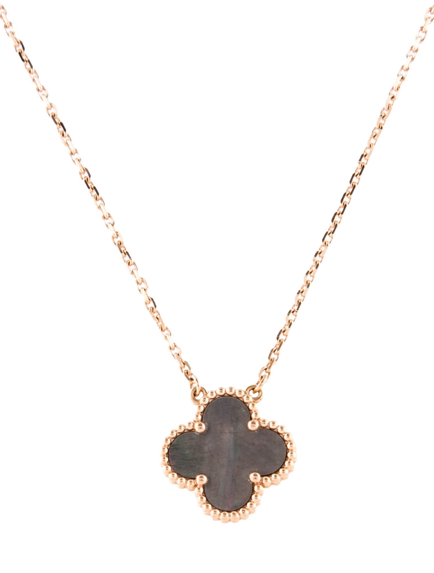 Van Cleef & Arpels Mother of Pearl Vintage Alhambra Pendant Necklace