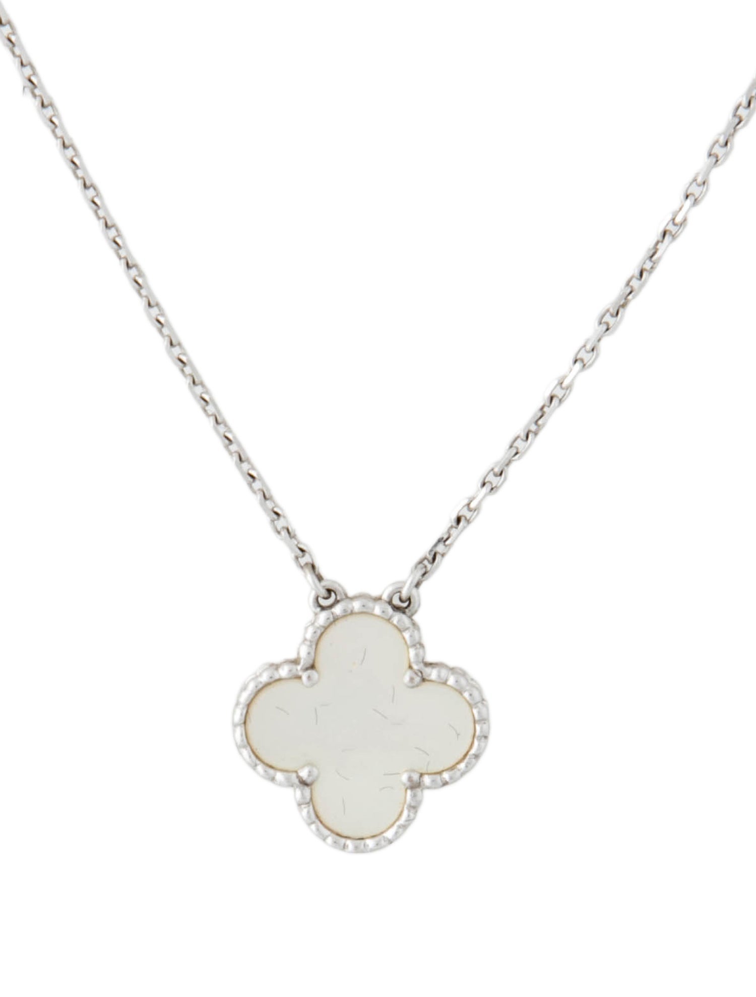 Van Cleef & Arpels Mother of Pearl Vintage Alhambra Pendant Necklace
