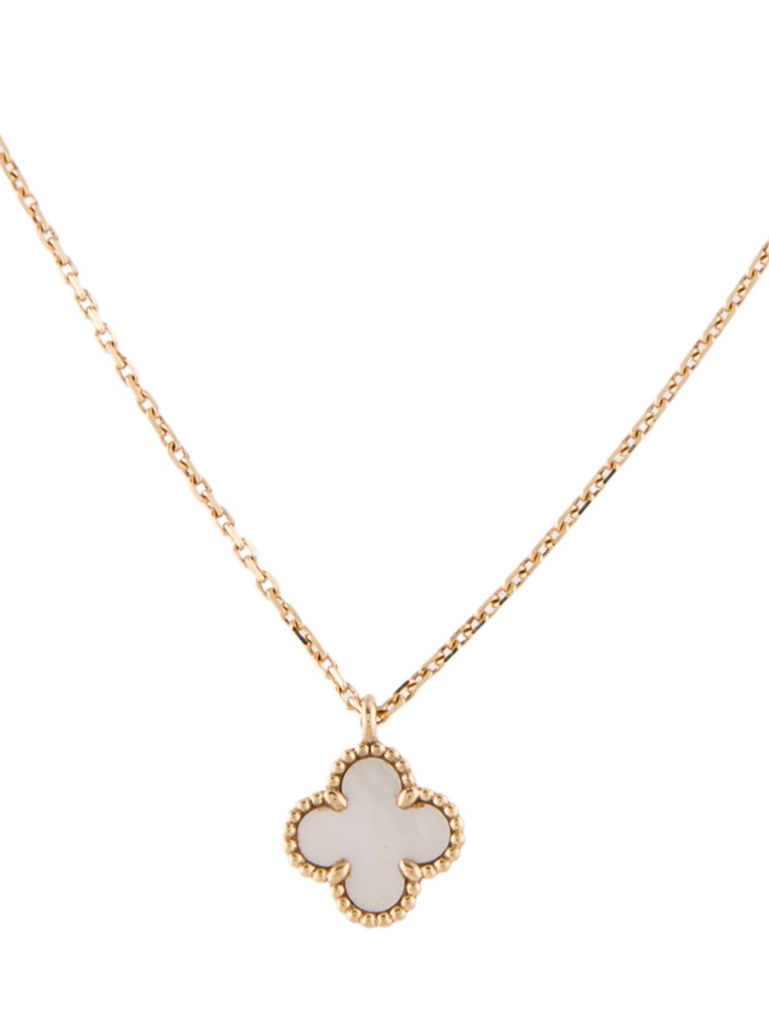 Van Cleef & Arpels Mother of Pearl Sweet Alhambra Pendant Necklace