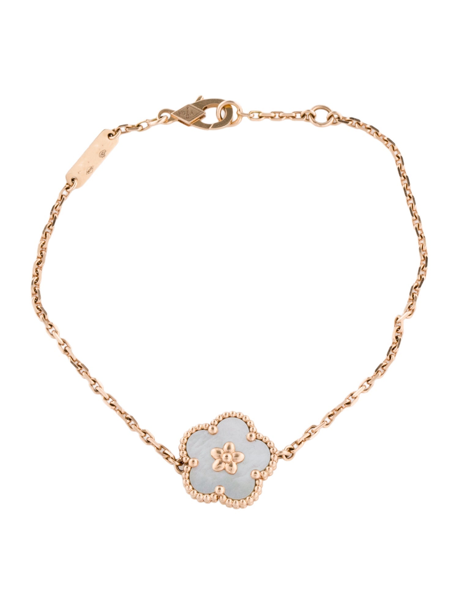 Van Cleef & Arpels Mother of Pearl Plum Blossom Lucky Spring Bracelet