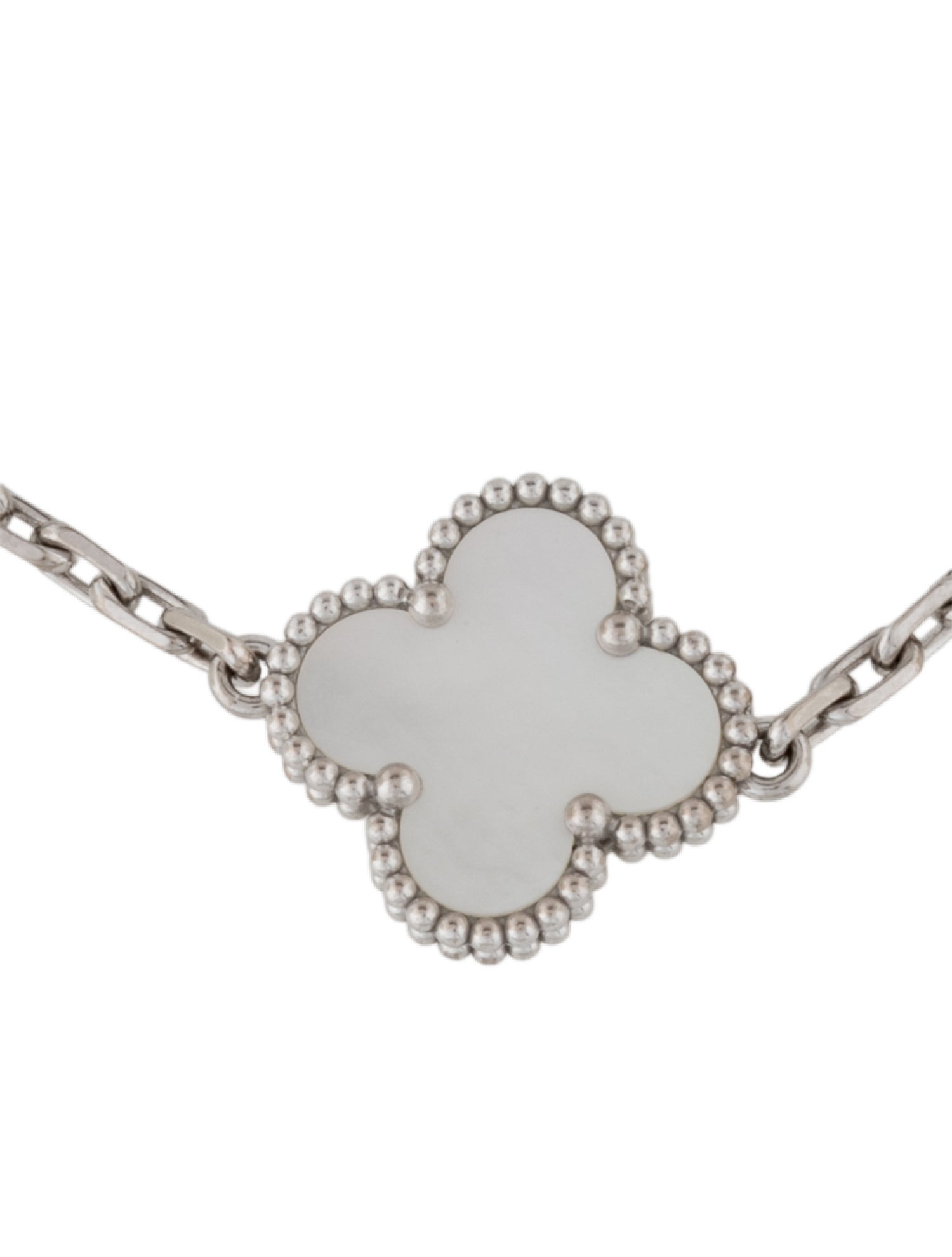 Van Cleef & Arpels Mother of Pearl Vintage Alhambra Bracelet, 5 Motifs