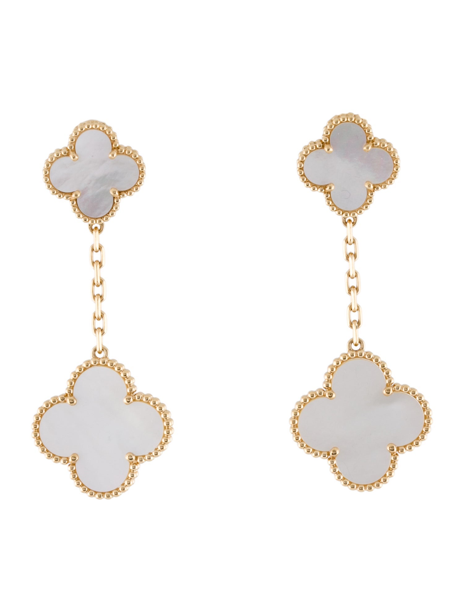 Van Cleef & Arpels Mother Of Pearl Magic Alhambra Earrings, Motifs 2