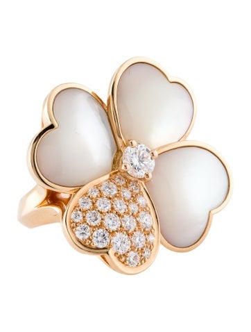 Van Cleef & Arpels Mother of Pearl Cosmos Ring, Large Model