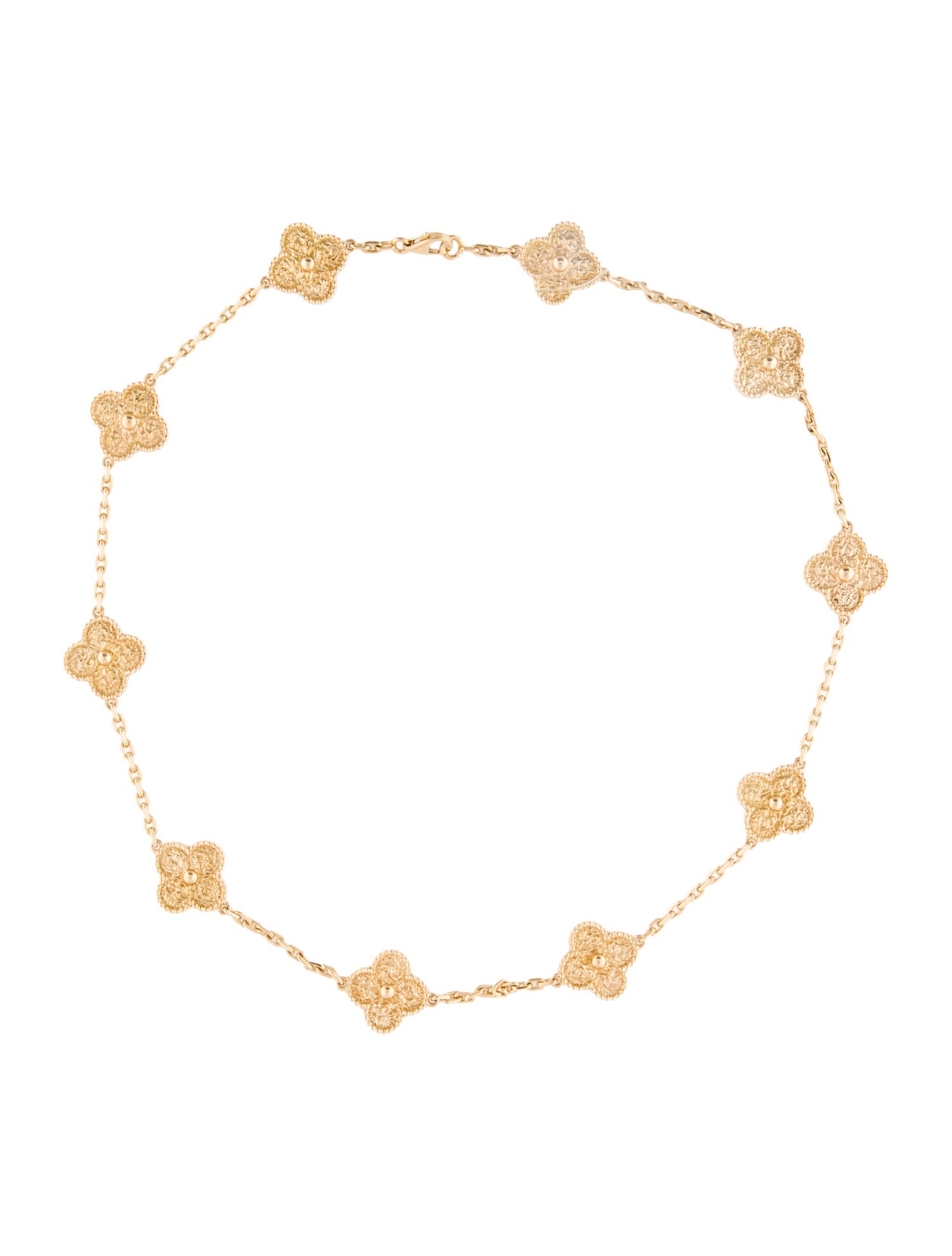 Van Cleef & Arpels Vintage Alhambra Necklace, 10 Motifs