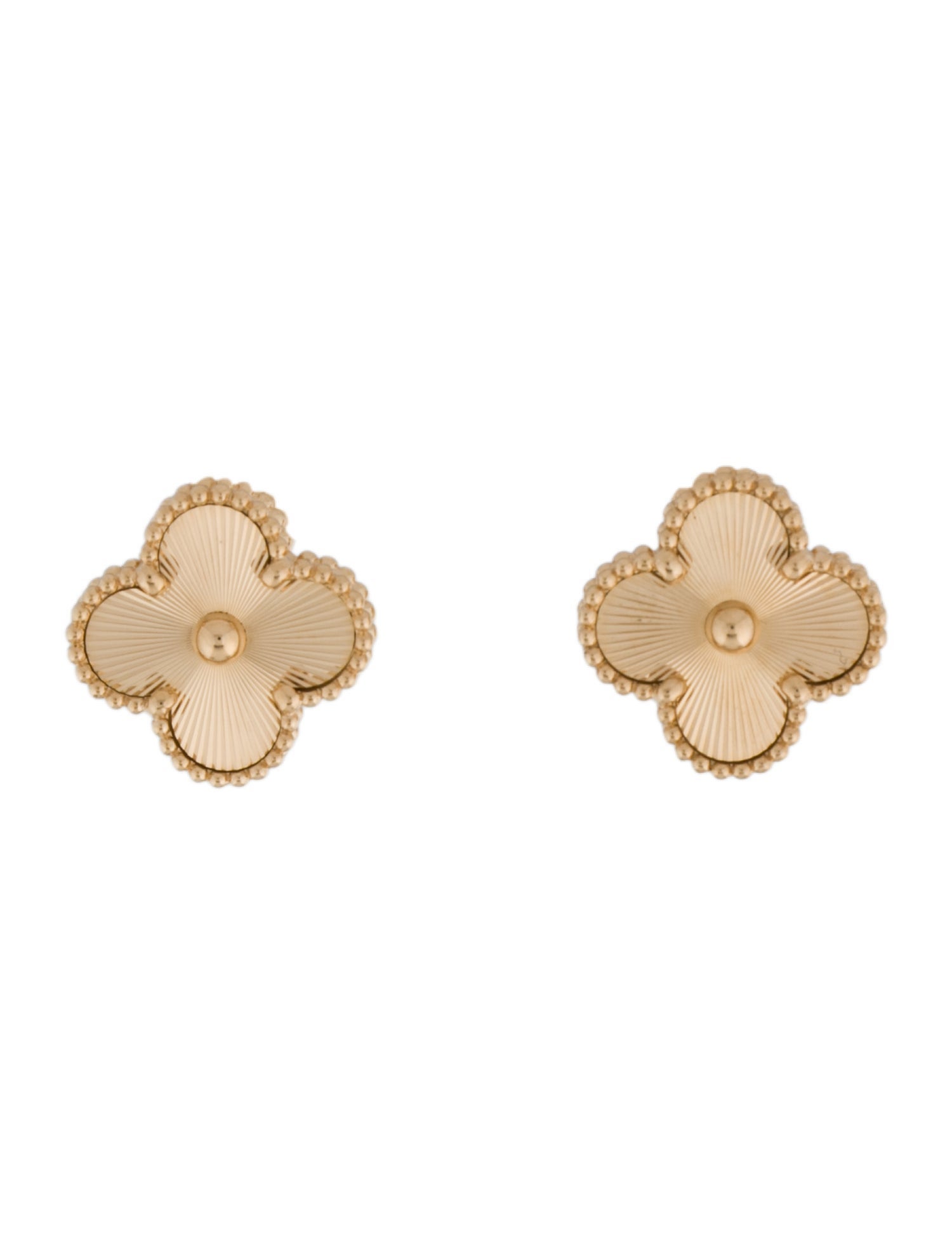 Van Cleef & Arpels Vintage Alhambra Guilloche Earrings