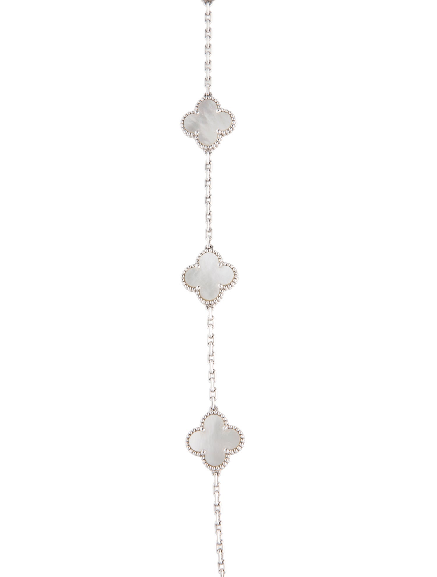 Van Cleef & Arpels Mother of Pearl, Vintage Alhambra Long Necklace, 20 Motifs