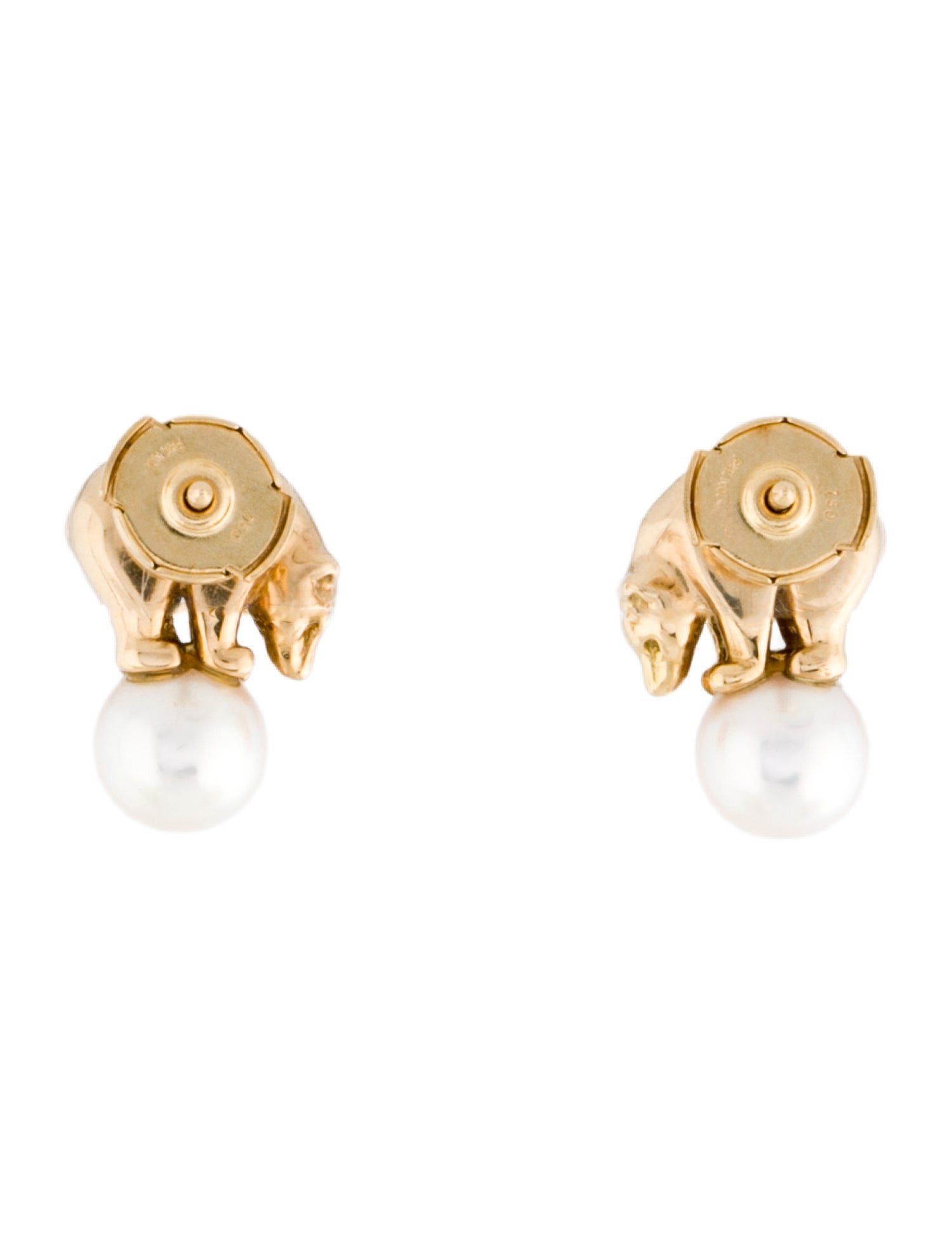 Van Cleef & Arpels 18K Vintage Pearl Stud Earrings
