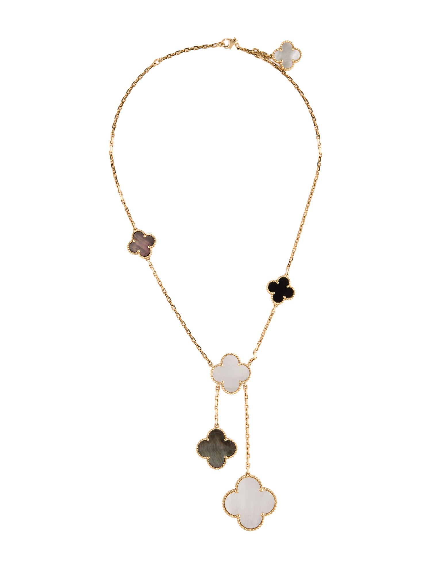 Van Cleef & Arpels Mother of Pearl Magic Alhambra Necklace, 6 Motif