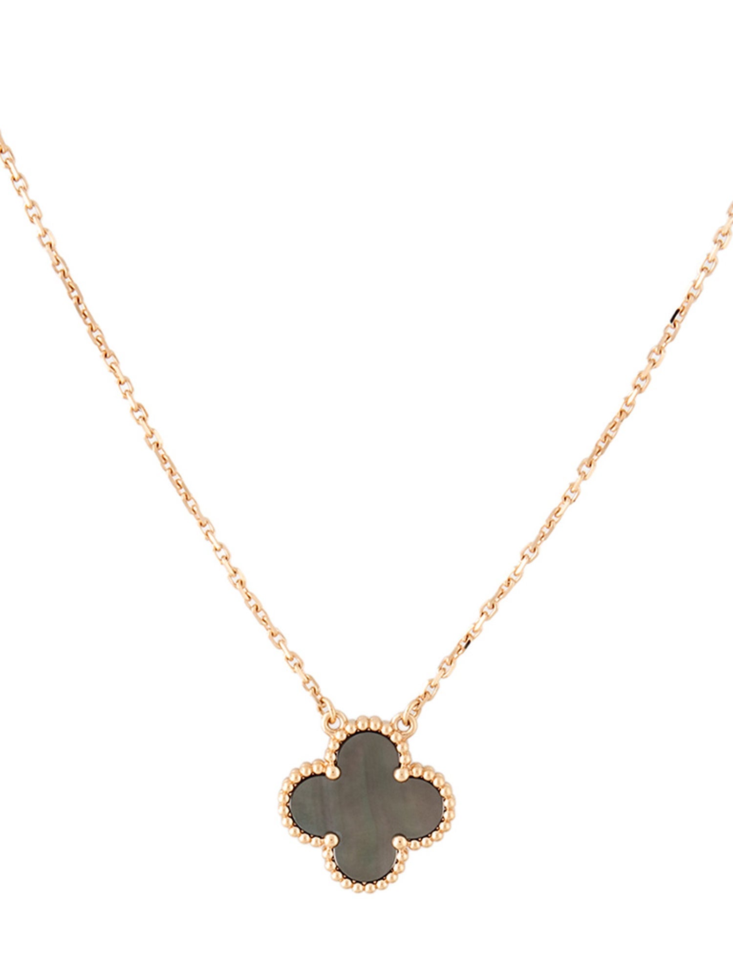 Van Cleef & Arpels Mother of Pearl Vintage Alhambra Pendant Necklace