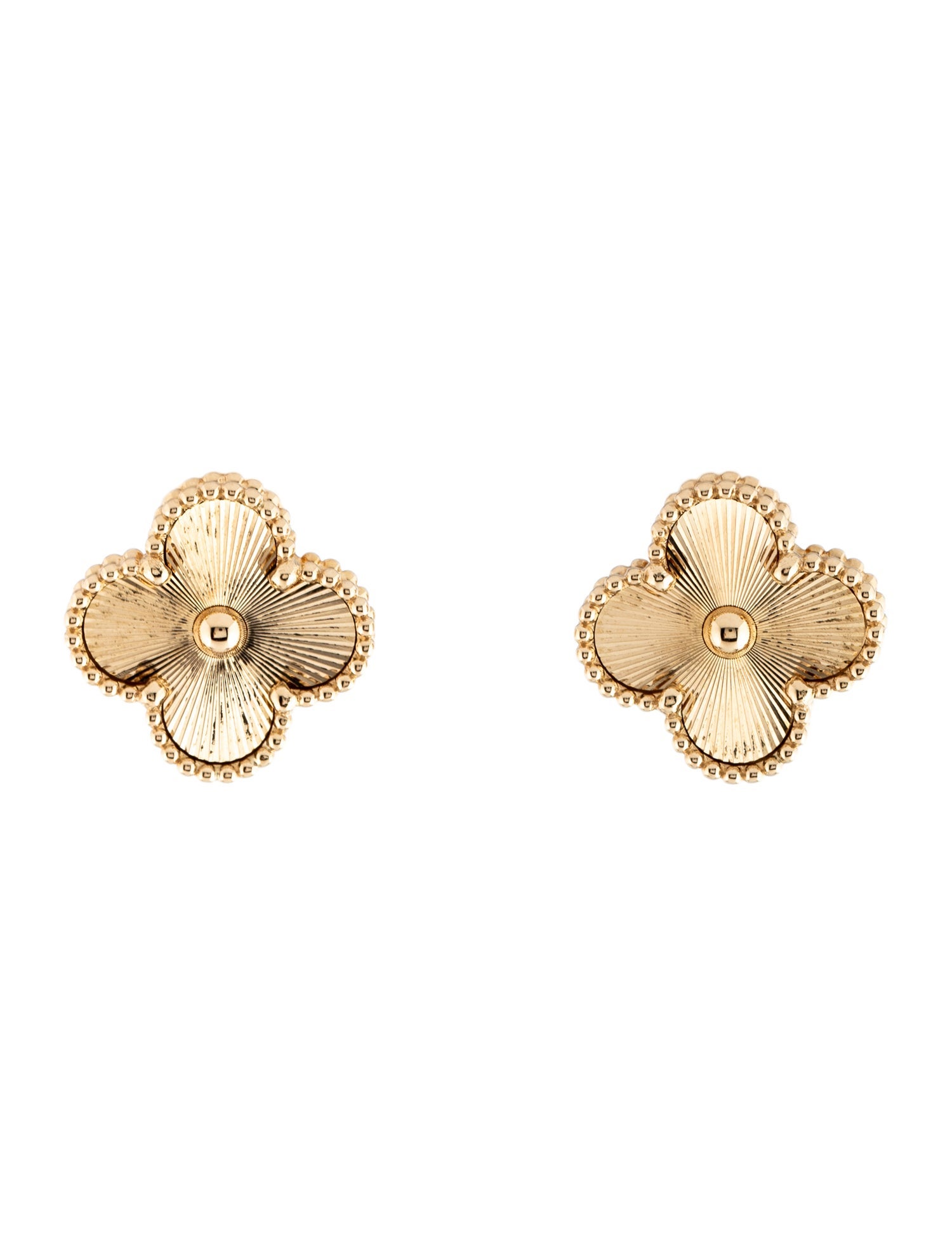 Van Cleef & Arpels Vintage Alhambra Guilloche Earrings