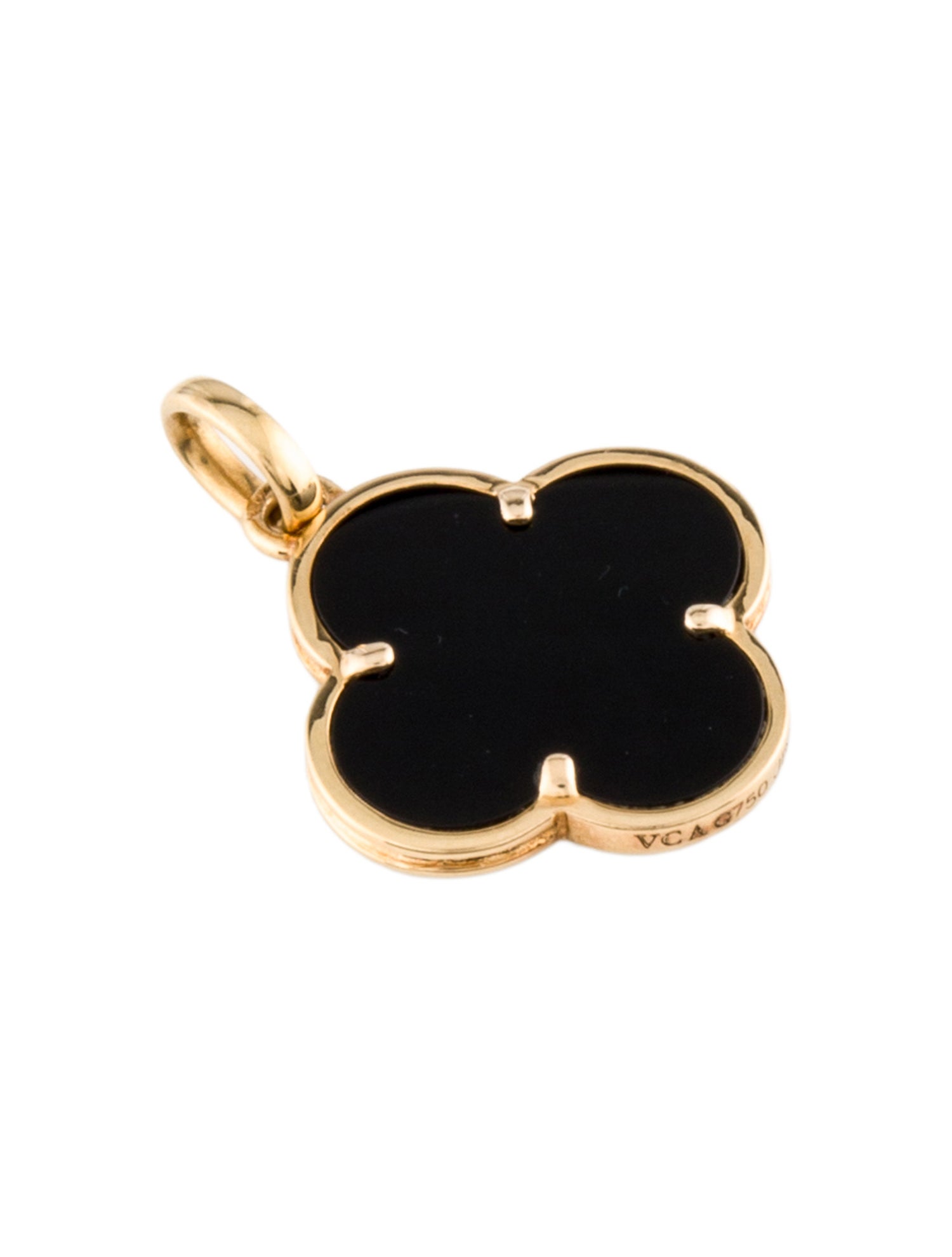 Van Cleef & Arpels Vintage Onyx Magic Alhambra Pendant