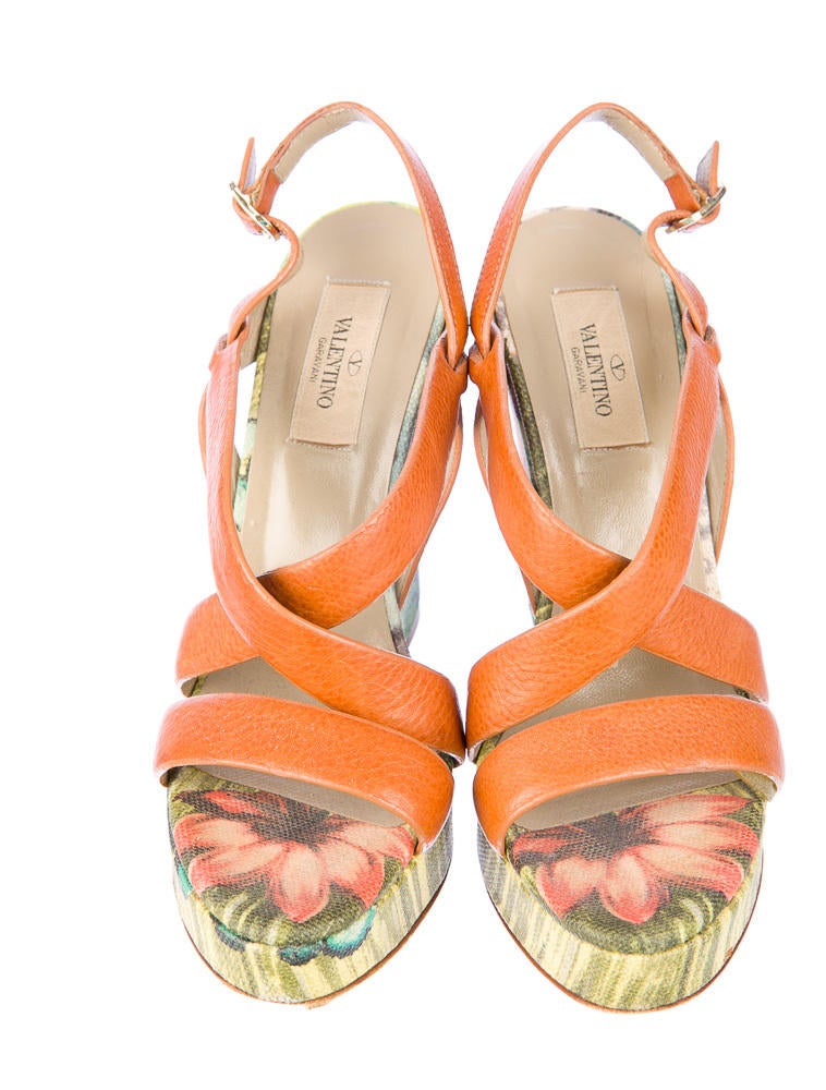 Valentino Floral Wedges Shoes VAL10209 The RealReal