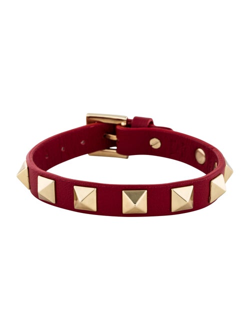 Valentino Rockstud Leather Bracelet Bracelets VAL128915 The RealReal