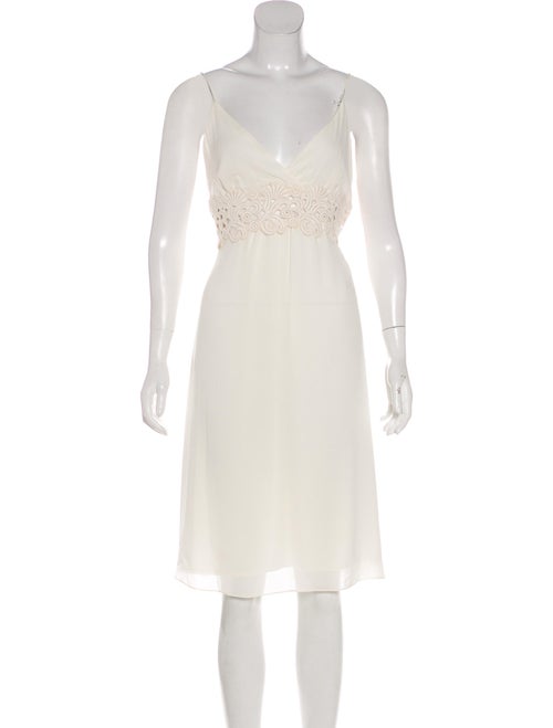 Valentino Sleeveless Midi Dress White