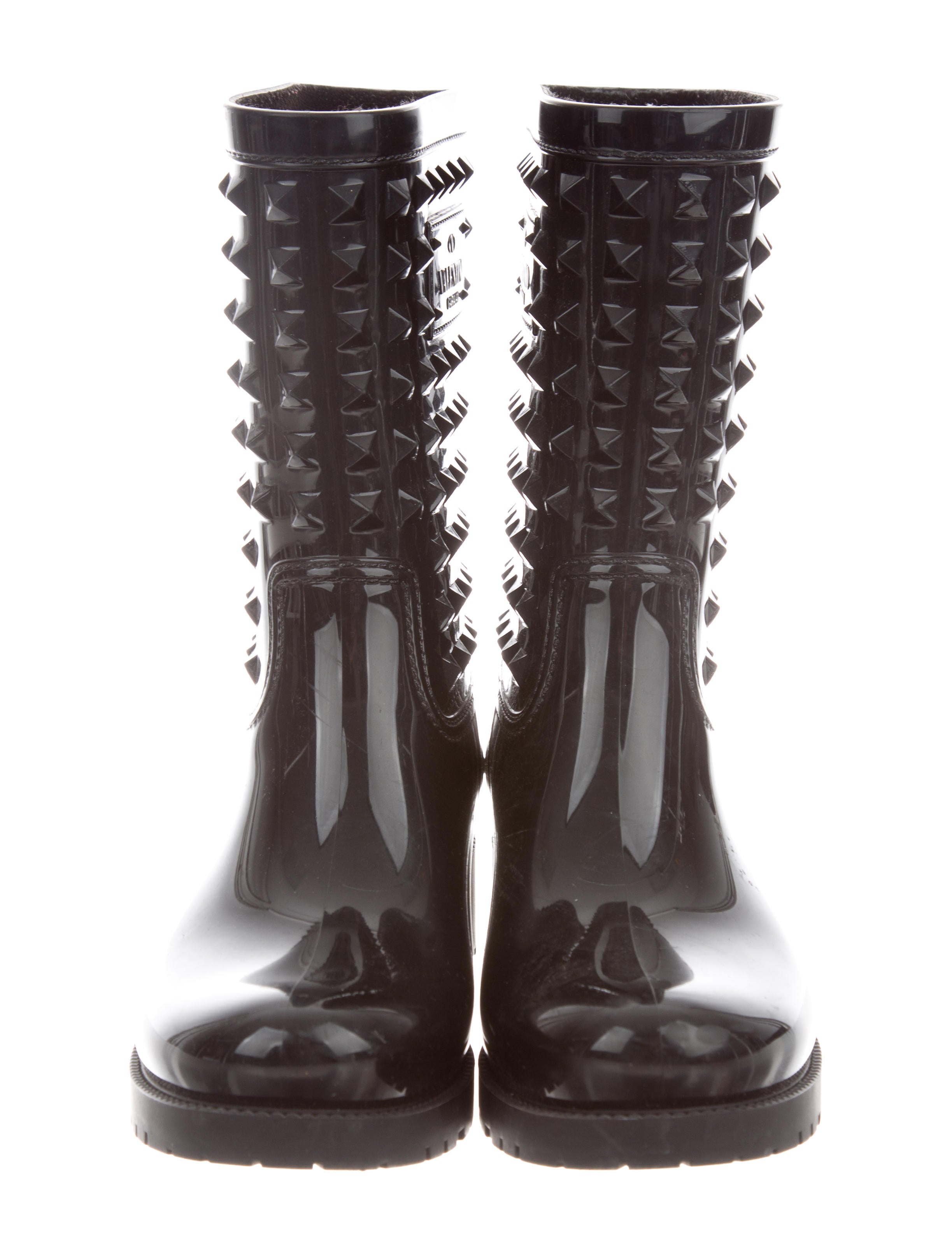 valentino rockstud rain boots