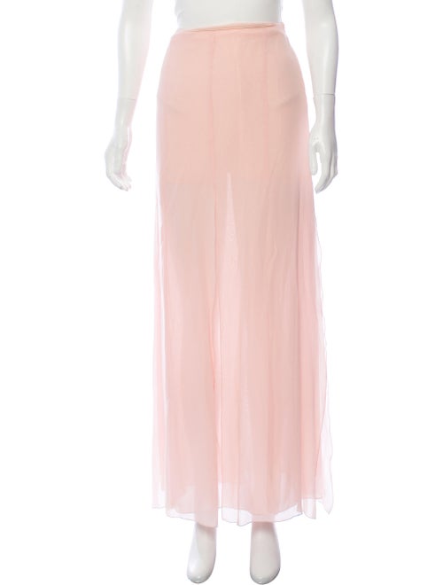Valentino Silk Maxi Skirt Pink