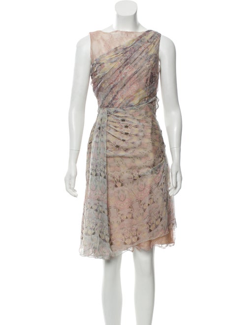 Valentino Silk Midi Dress Pink
