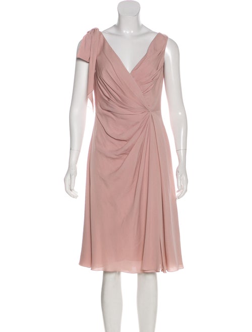 Valentino Silk Midi Dress Pink