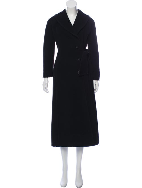 Valentino Shawl Collar Long Coat Black
