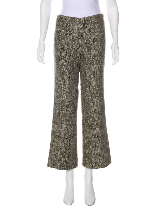 Valentino Tweed Wool Pants Tan