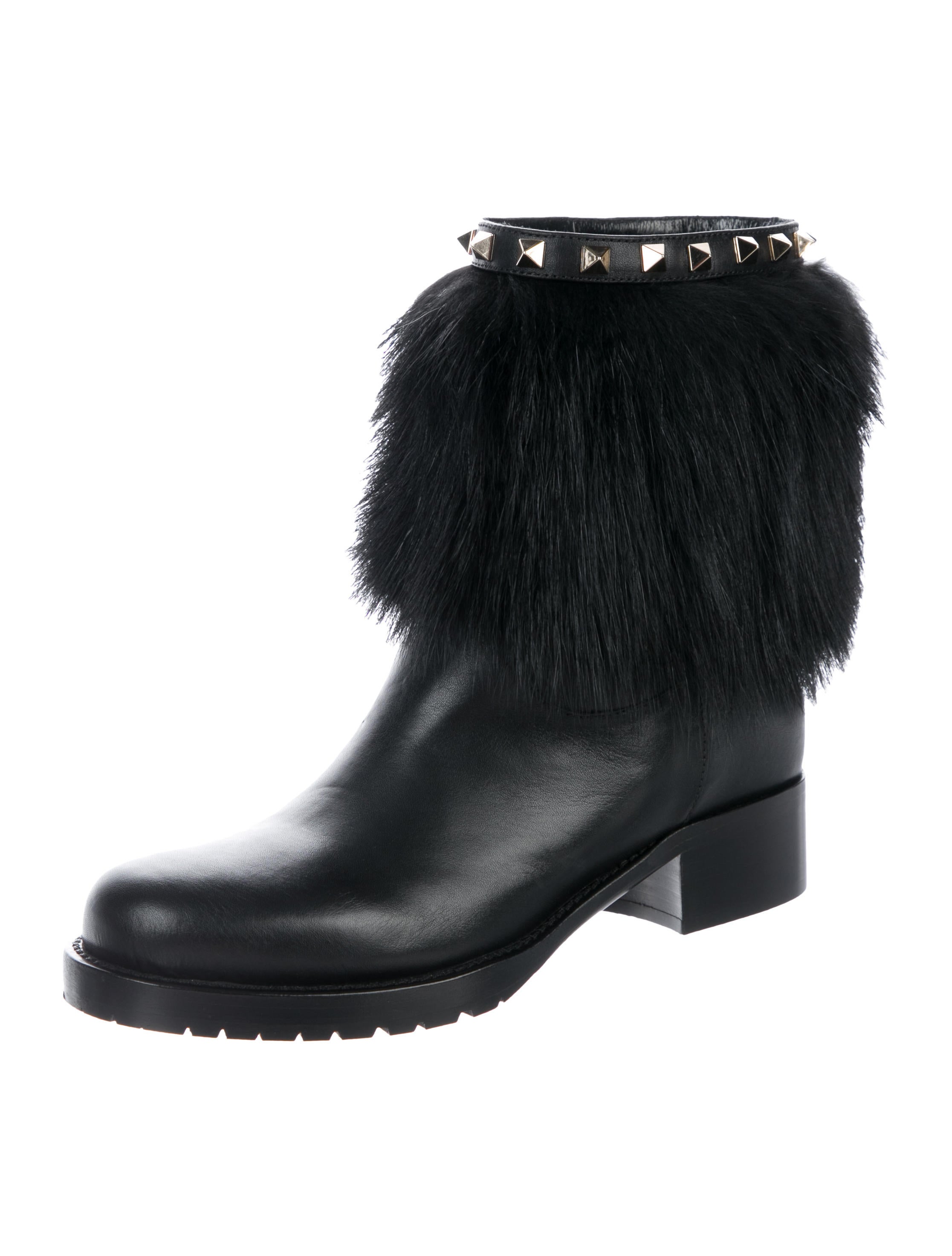 valentino fur boots