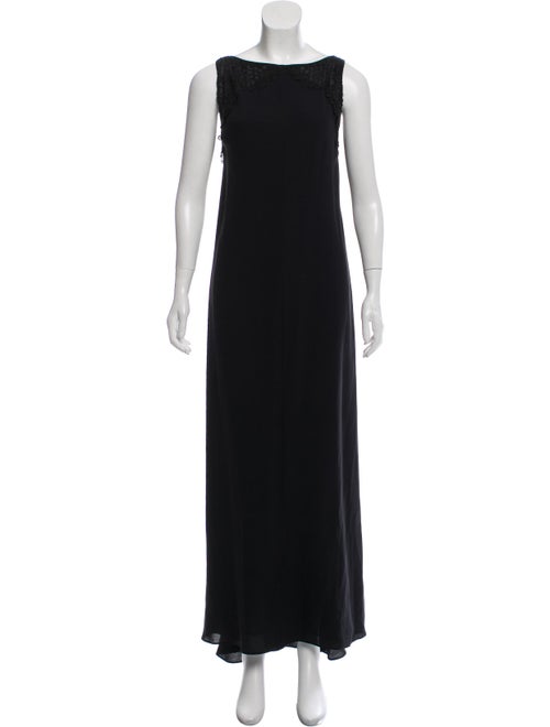 Valentino Silk Evening Gown Black