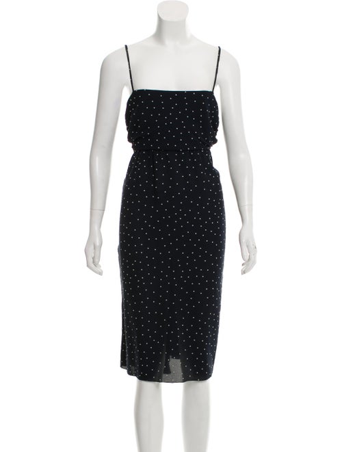Valentino Silk Polka Dot Dress white