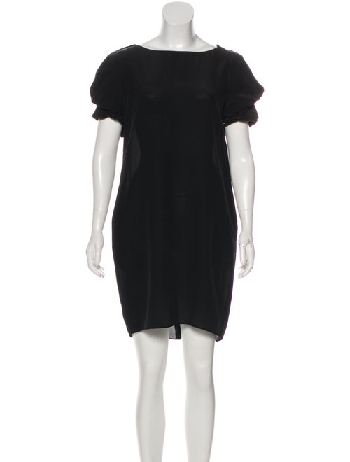 Valentino Puff Sleeve Mini Dress Black