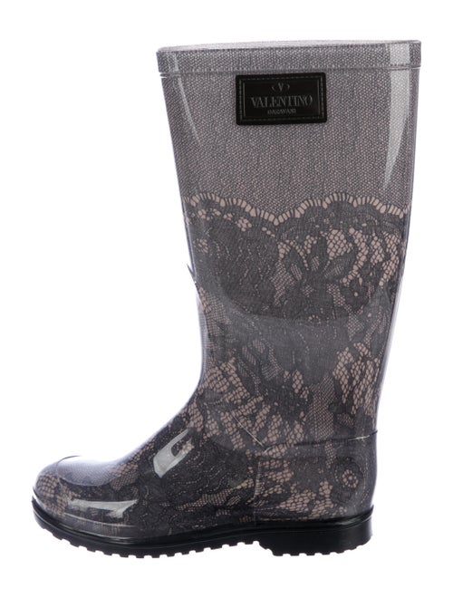 Valentino Rubber Rain Boots Grey