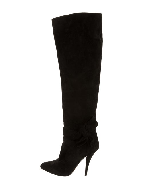 Valentino Suede Over-The-Knee Boots Black