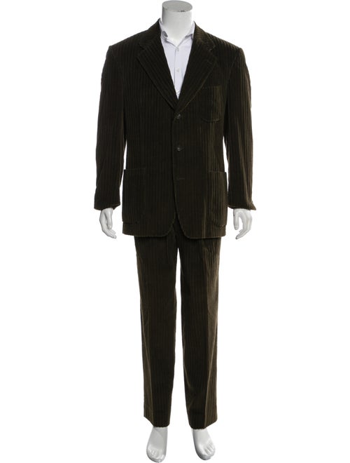 Valentino Corduroy Two-Piece Suit green