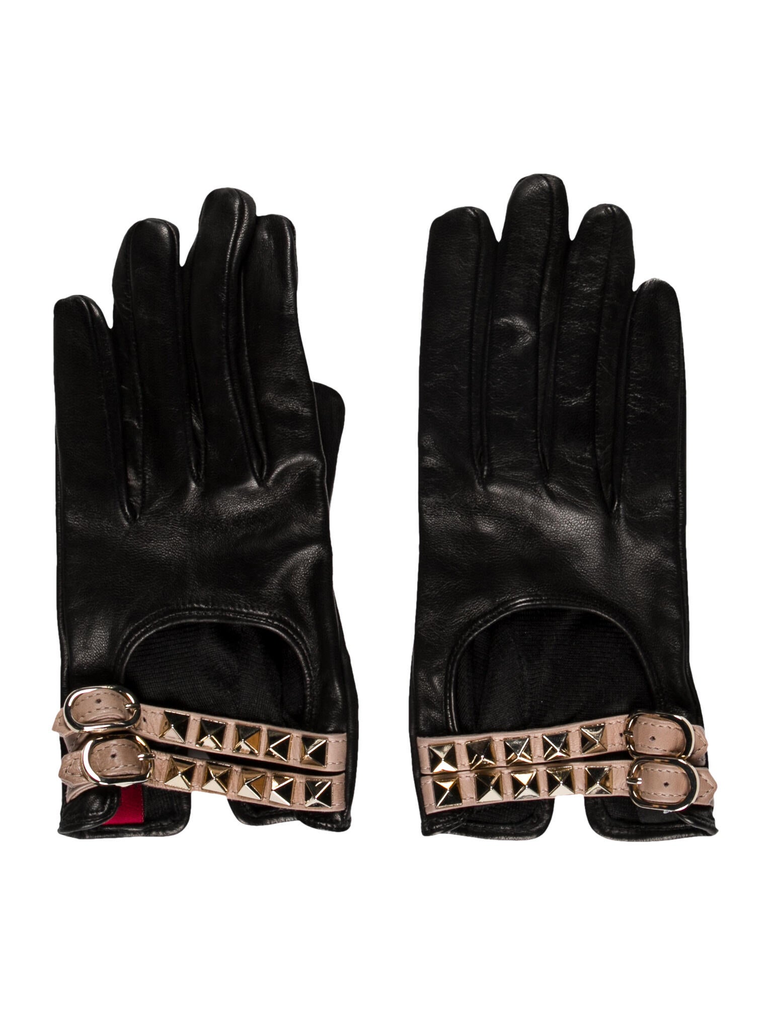 Valentino Rockstud Leather Gloves Accessories VAL166767 The RealReal