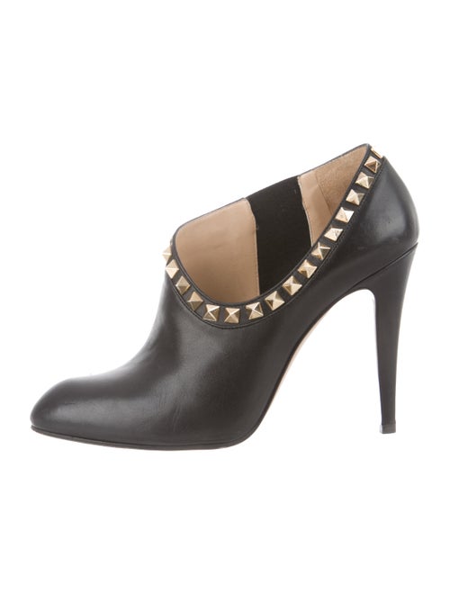 Valentino Rockstud Leather Booties Black