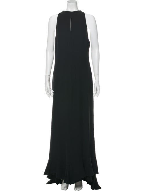 Valentino Silk Long Dress Black