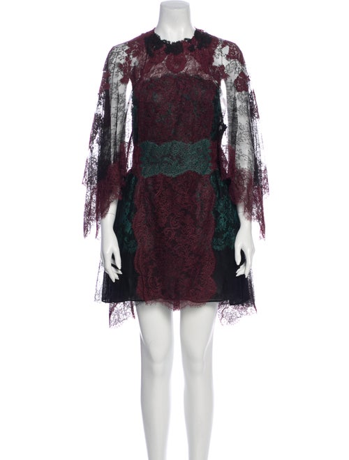 Valentino Silk Mini Dress Black