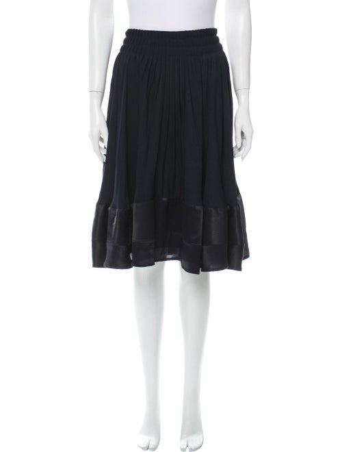 Valentino Silk Knee-Length Skirt Black